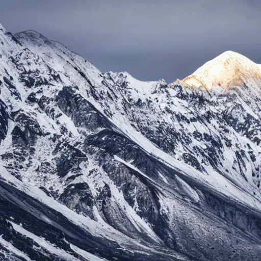 Image similar to a black dot in the sky stretching out a mountain, dark lighting, landscape