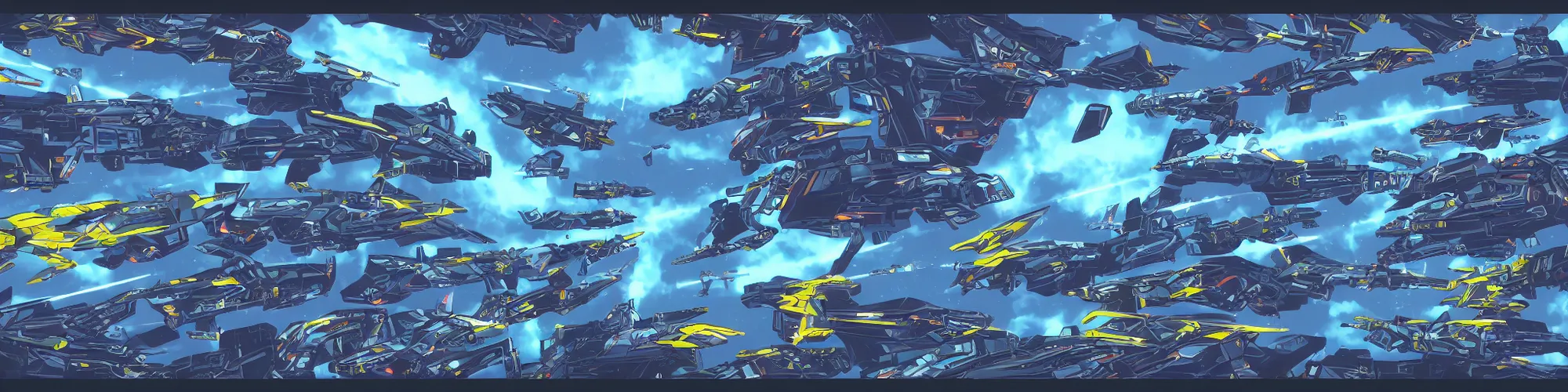 Image similar to sidescrolling shmup science fiction background