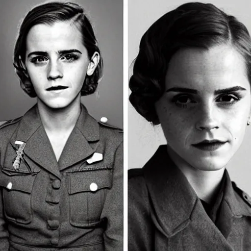 Image similar to “ emma watson is ww 2 soldier ”