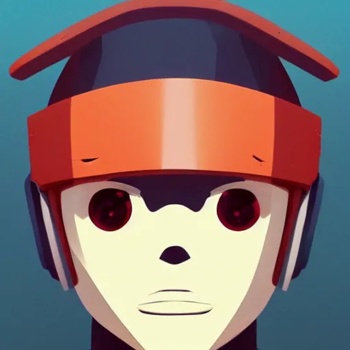 Image similar to face icon stylized minimalist flcl, loftis, cory behance hd by jesper ejsing, by rhads, makoto shinkai and lois van baarle, ilya kuvshinov, rossdraws global illumination