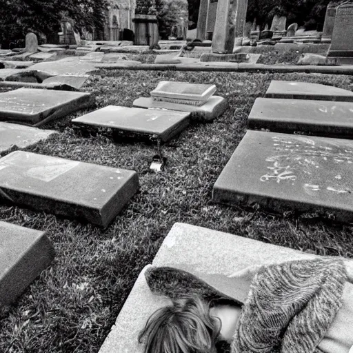 Image similar to some of my friends are gone, and some of my friends are sleeping - sleeping the churchyard sleep