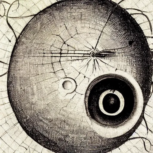 Image similar to an eyeball by hieronymus bosch