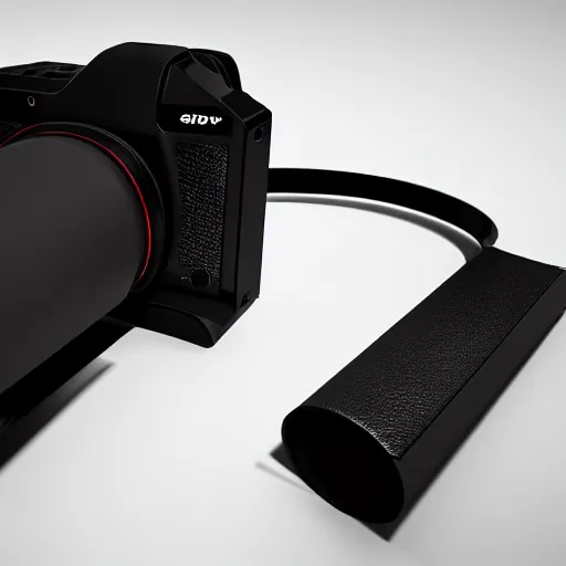 Prompt: a dark sith mirrorless camera, 3 d render