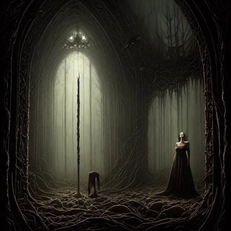 Image similar to epic professional digital art of eerie hunger, atmospheric lighting, painted, intricate, detailed, foreboding, by leesha hannigan, wayne haag, reyna rochin, ignacio fernandez rios, mark ryden, iris van herpen,, epic, stunning, gorgeous, much wow, cinematic, masterpiece.