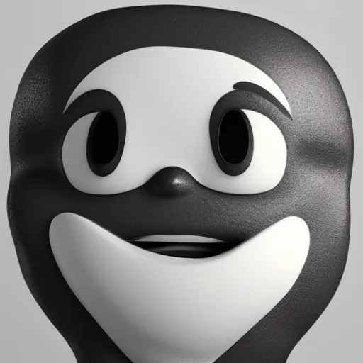 Image similar to emoji of crying while smiling, 3d render, studio