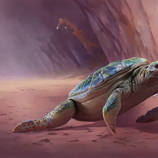 Prompt: macrochelys temminckii by greg rutkowski