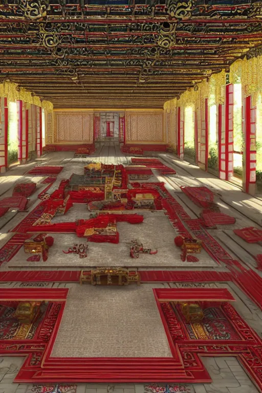 Image similar to Resplendent Chinese style palace, cg big scene, virtual engine, octane rendering