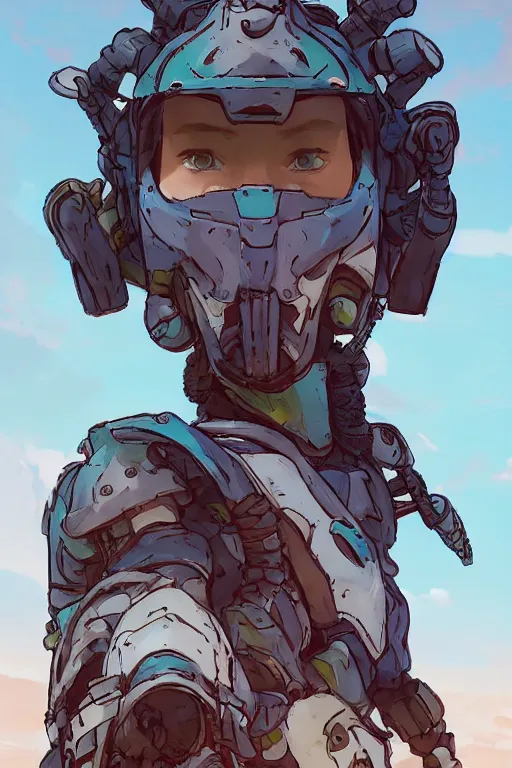 Image similar to combination suit armor aloy horizon forbidden west horizon zero dawn robot ninja mask helmet backpack tribal, art gta 5 comics, official fanart behance hd artstation by jesper ejsing, by rhads, makoto shinkai and lois van baarle, ilya kuvshinov, ossdraws radiating a glowing aura cgi rtx 2 0 2 2