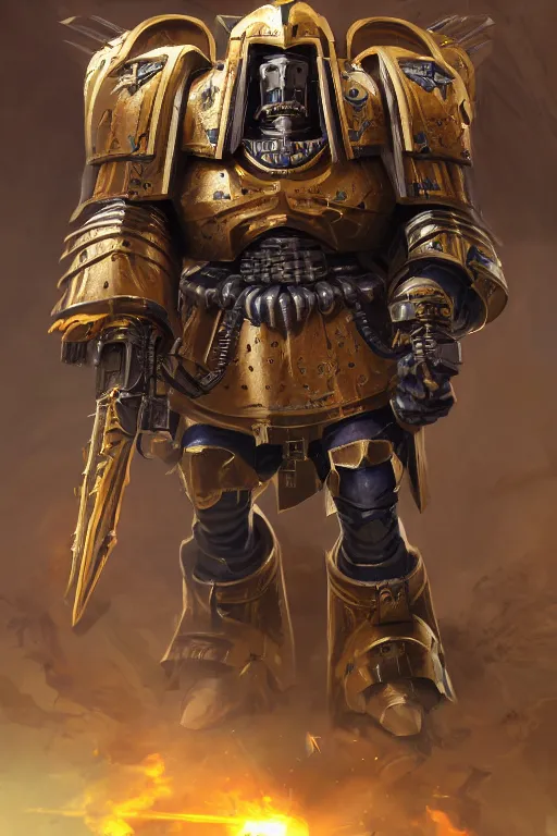 Image similar to armor portrait heros warhammer 4 0 k horus heresy fanart - the primarchs emperor by johannes helgeson animated with vfx concept artist & illustrator global illumination ray tracing hdr fanart arstation zbrush central hardmesh 8 k octane renderer comics stylized