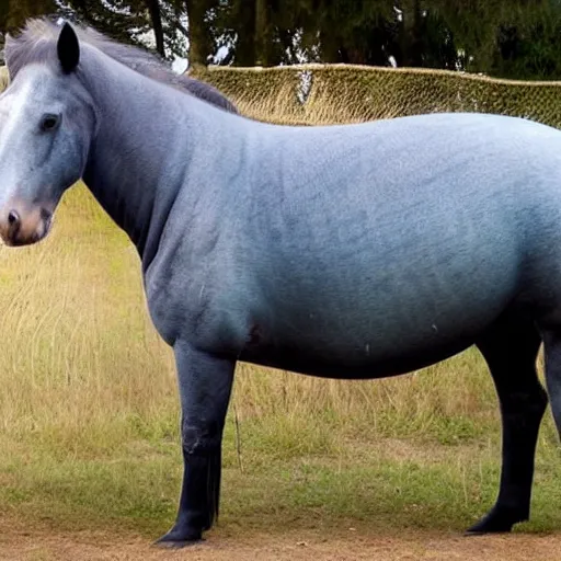 Image similar to photo of a horse manatee hybrid