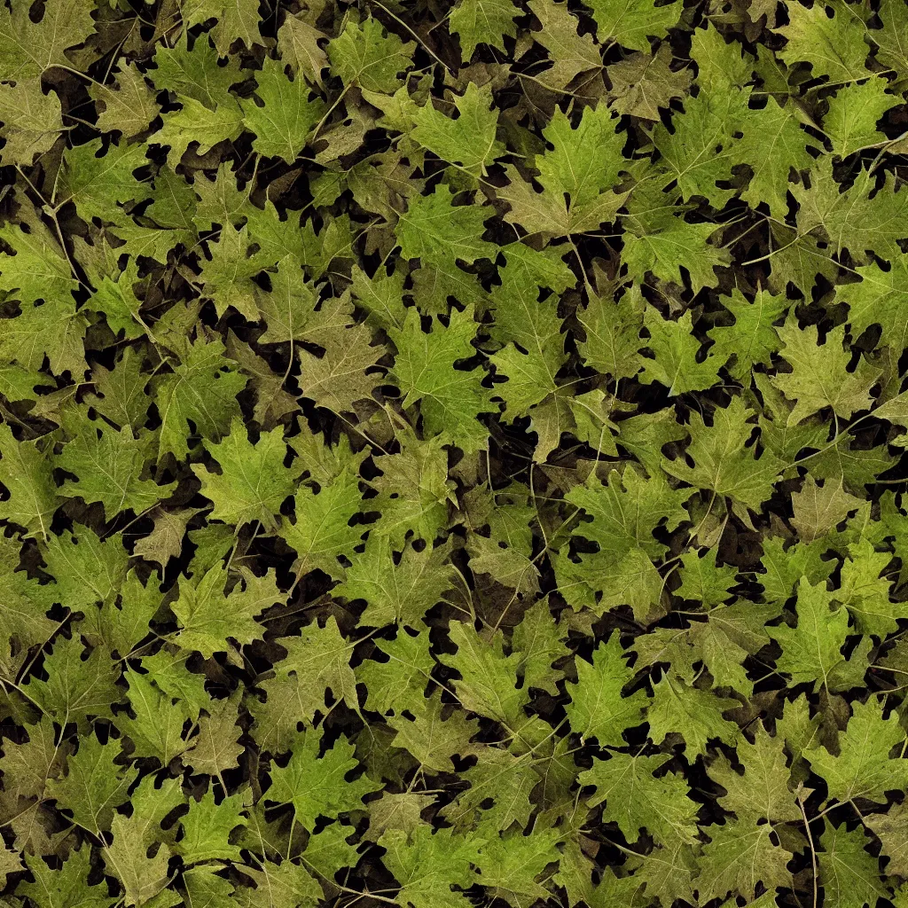 Prompt: oak tree leaves texture material, high definition, high detail, photorealistic,