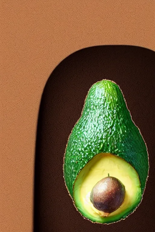 Image similar to 📷 gaten matarazzo face is an avocado seed 🥑, made of food, head portrait, dynamic lighting, 4 k