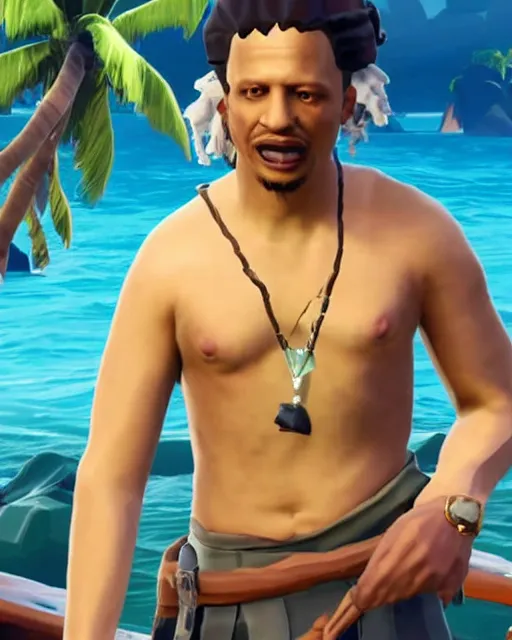 Image similar to a screenshot of Eric Andre in Sea of Thieves (2018)