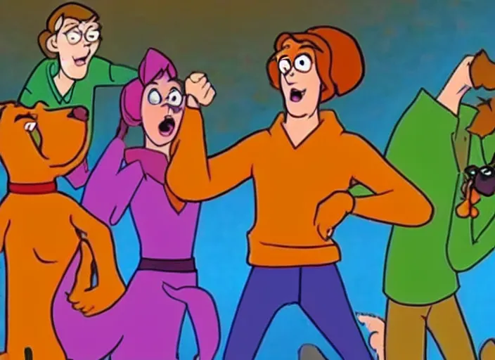 Image similar to scooby doo performing an asmr mouth sounds YouTube video