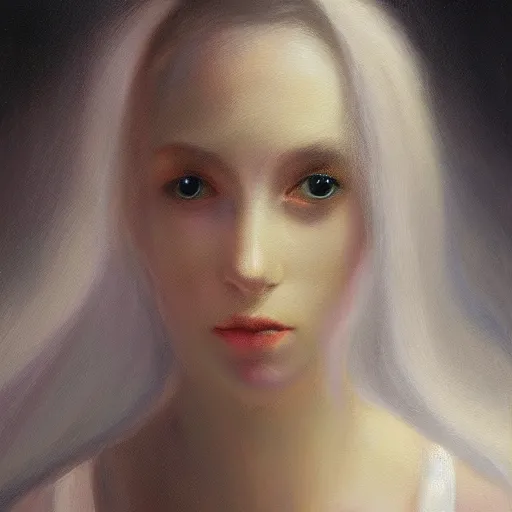 Prompt: close portrait of a beautiful mysterious elegant moth, oil on canvas, romanticism style, natural, mood lighting, dramatic, dreamlike, painterly, peaceful, digital art, highly detailed, trending on artstation