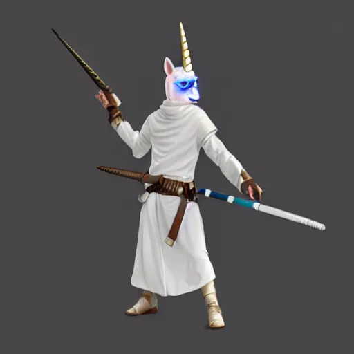 Prompt: unicorn jedi photorealistic