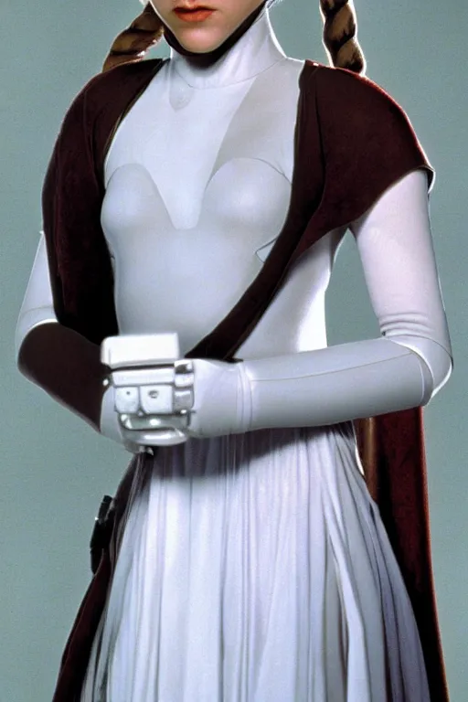 Image similar to young Carrie fisher as padme amidala in attack of the clones