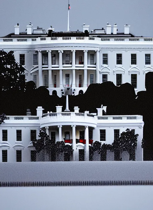 Prompt: White House, tilt shift