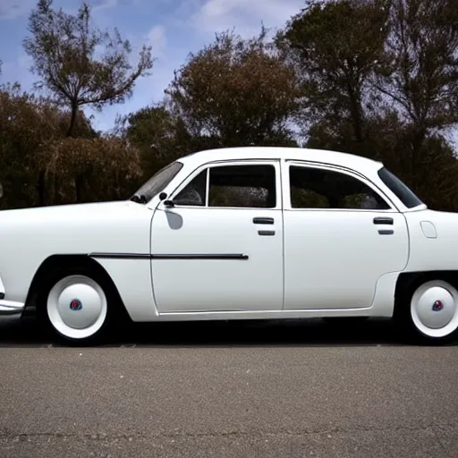 Image similar to Photo of a white 1953 Subaru WRX sedan