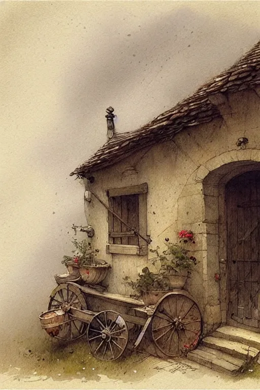 Image similar to ( ( ( ( ( 1 7 5 0 s village street. muted colors. ) ) ) ) ) by jean - baptiste monge!!!!!!!!!!!!!!!!!!!!!!!!!!!!!!