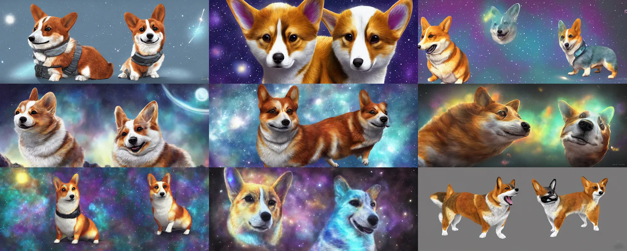 Prompt: galactic corgi, ultra realistic, digital art, concept art