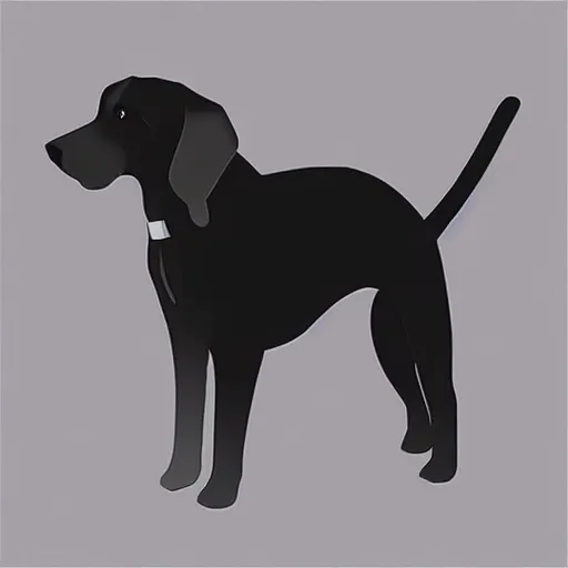 Image similar to black colley dog, poly art, high quality