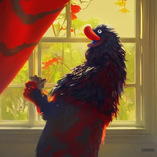 Image similar to king elmo of sesame street vanguard of the commonwealth by ilya kuvshinov katsuhiro, artgerm, jeremy lipkin and michael garmash, unreal engine, radiant light, detailed and intricate environment, digital art