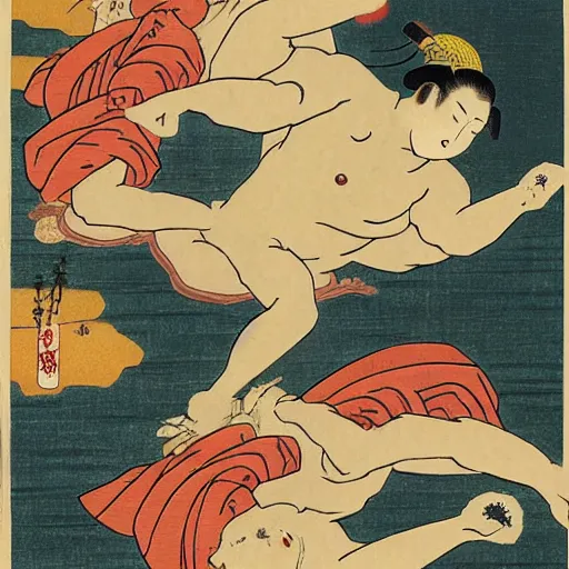 Image similar to It's Wednesday, my dudes. Ukiyo-e.