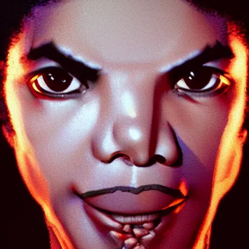 Image similar to hyperrealistic image of teenage michael jackson in thriller, stunning 3 d render, inspired by istvan sandorfi & greg rutkowski & unreal engine & xiang duan, perfect facial symmetry, dim volumetric cinematic lighting, 8 k octane comprehensive render, extremely hyper - detailed, incredibly lifelike attributes, intricate, real flesh texture, masterpiece, artstation, stunning,