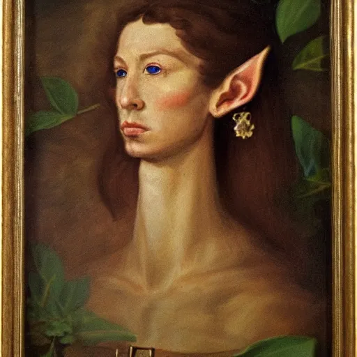 Prompt: a perfect portrait painting of an elf created by the combined forces of the greatest artists to have ever lived, masterpiece, scientists are baffled by how amazing this portrait is, perfect in every way, most interesting ever