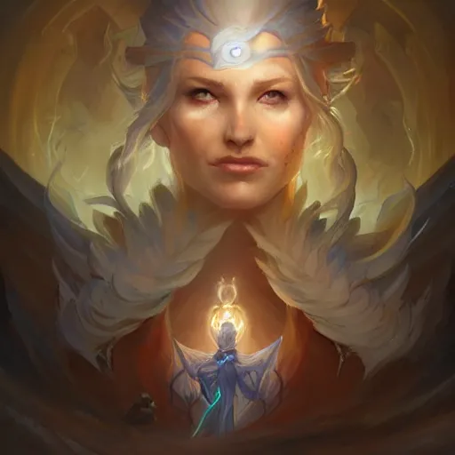 Prompt: light beings, pretty, beautiful, dnd character art portrait, matte fantasy painting, deviantart artstation, by jason felix by steve argyle by tyler jacobson by peter mohrbacher, cinematic