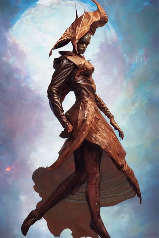 Prompt: portrait of the dome diceling dancer wearing hall cape by artgerm and Craig Mullins, James Jean, Andrey Ryabovichev, Mark Simonetti and Peter Morbacher 16k