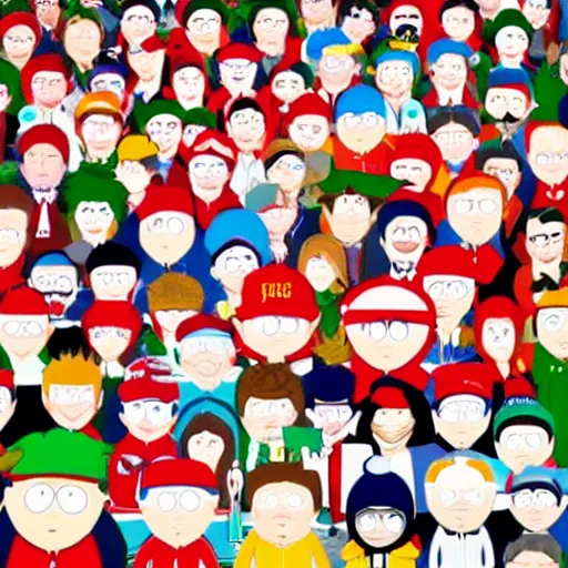 Image similar to where's wally south park