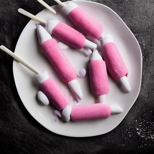 Image similar to bubble shaped powdered turkish delight lollies award winning food photography