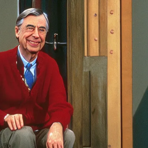 Image similar to mr. rogers as a jedi