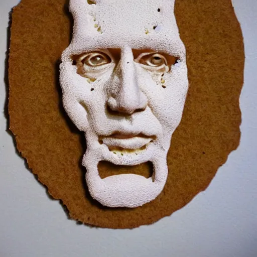 Prompt: man made out of swiss cheese, detailed portrait, lots of holes, ( cheese time )