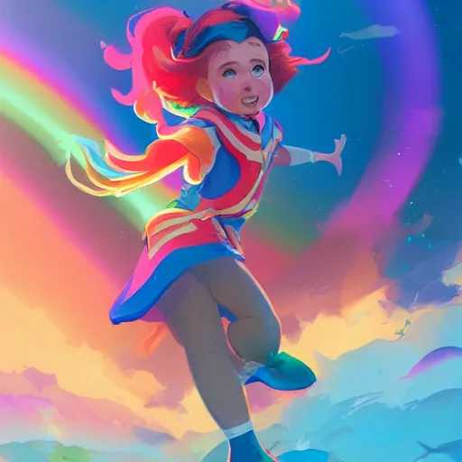 Image similar to hero world rainbow brite, behance hd by jesper ejsing, by rhads, makoto shinkai and lois van baarle, ilya kuvshinov, rossdraws global illumination