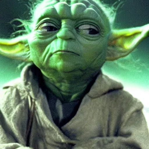Image similar to yoda living on planet earth in the year 1 9 9 3
