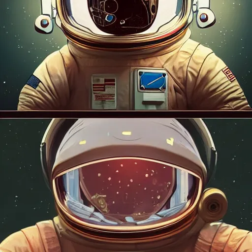 Image similar to portrait of an astronaut hello kitty, concept art by makoto shinkai, dan mumford, digital art, highly detailed, intricate, sci-fi, sharp focus, Trending on Artstation HQ, deviantart, unreal engine 5, 4K UHD image