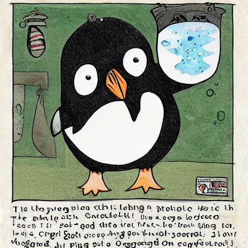 Prompt: a shoggoth penguin hybrid, a shoggoth crossed with a penguin