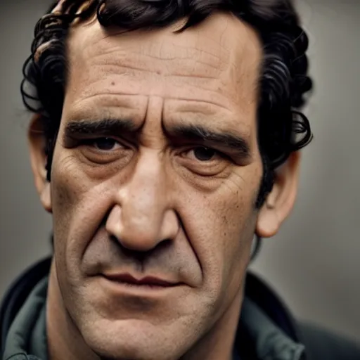 Prompt: clive owen by diane arbus, hd, 4 k, detailed, award winning, 8 0 mm lens