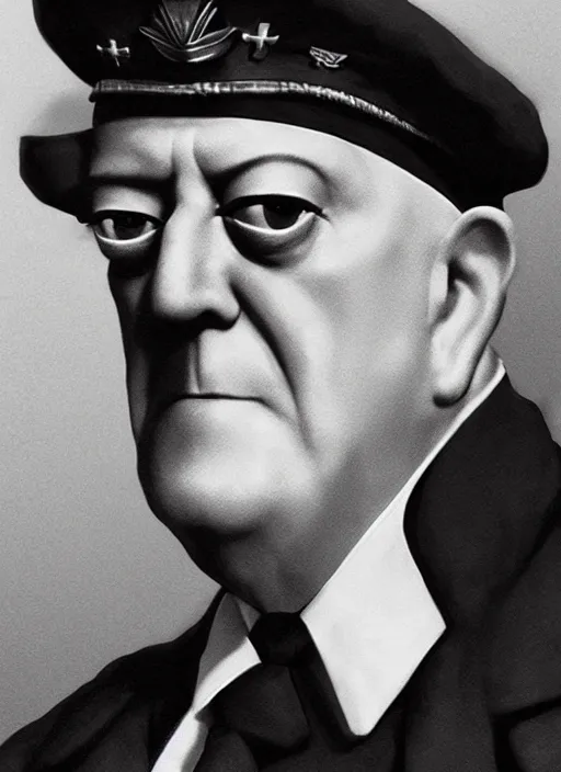 Image similar to highly detailed closeup portrait of aleister crowley wearing a general's uniform, unreal engine, nicoletta ceccoli, mark ryden, earl norem, lostfish, hyung tae, frank frazetta, global illumination, detailed and intricate environment