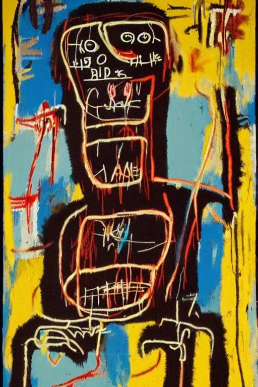 Image similar to a sloth at work by jean michel basquiat