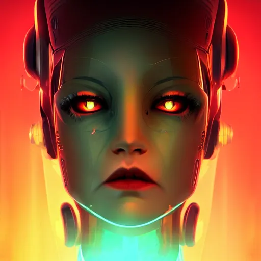 Prompt: face portrait of a robotic woman, sci - fi, futuristic, cyber punk - inspired by lois van baarle, cinematic, sci - fi 8 k