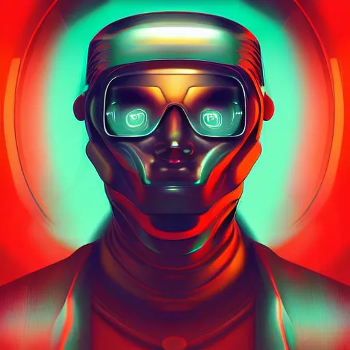 Image similar to Futuristic man portrait, Cyberpunk, digital art