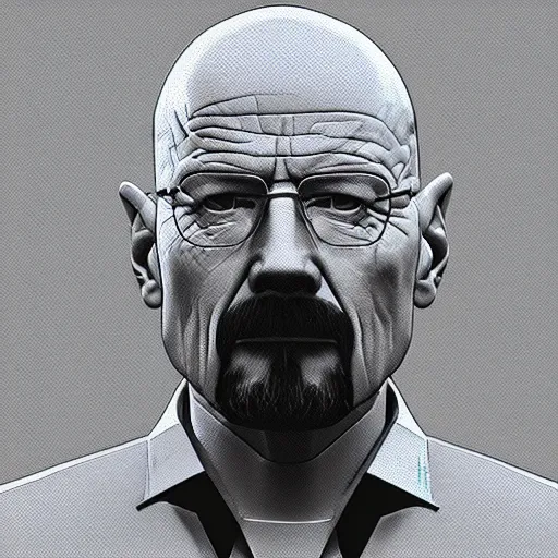 Prompt: Walter White low poly render