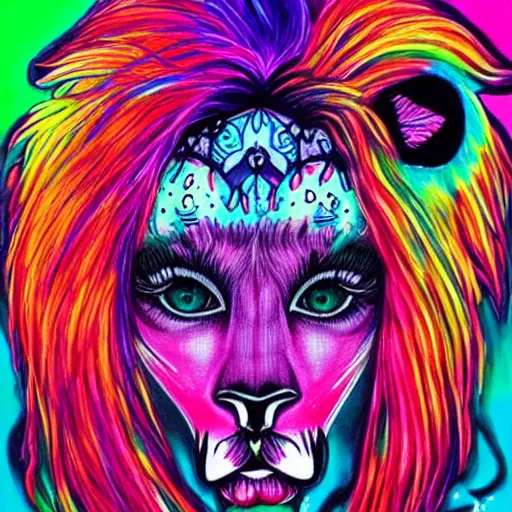 Image similar to lion, harumi hironaka style