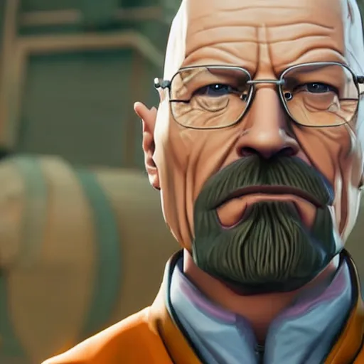 Image similar to a detailed portrait of walter white in fortnite, unreal engine 5 rendered, incredibly highly detailed and realistic, 8 k, sharp focus, studio quality