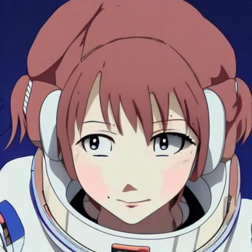 Image similar to anime visual of a female astronaut ; official media ; animated by hajime yatate ; by shinichiro watanabe