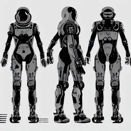 Prompt: character sheet of Astronaut from Death Stranding by Yoji Shinkawa, trending on Artstation concept arts